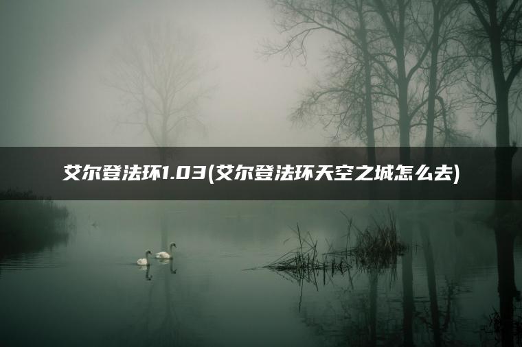 艾尔登法环1.03(艾尔登法环天空之城怎么去)