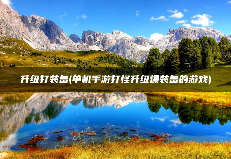 升级打装备(单机手游打怪升级爆装备的游戏)