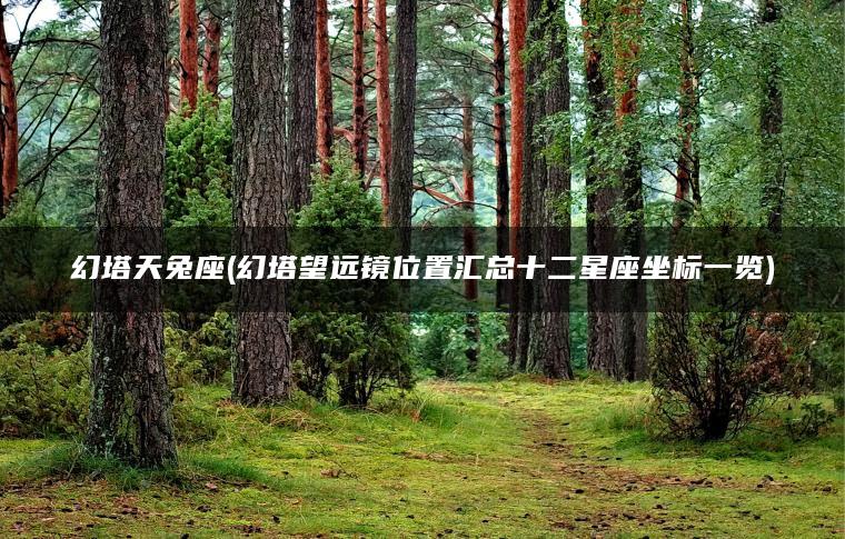 幻塔天兔座(幻塔望远镜位置汇总十二星座坐标一览)
