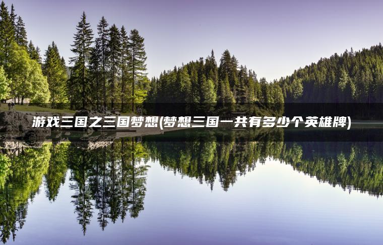 游戏三国之三国梦想(梦想三国一共有多少个英雄牌)