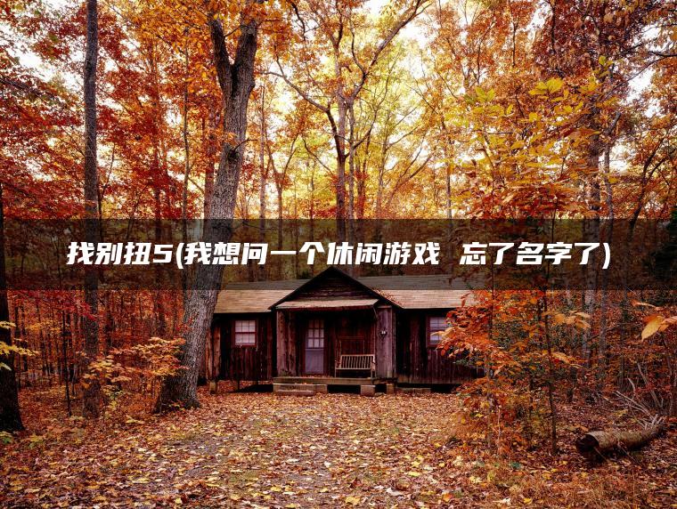 找别扭5(我想问一个休闲游戏 忘了名字了)