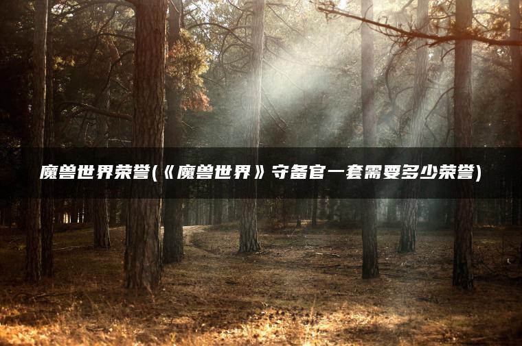 魔兽世界荣誉(《魔兽世界》守备官一套需要多少荣誉)