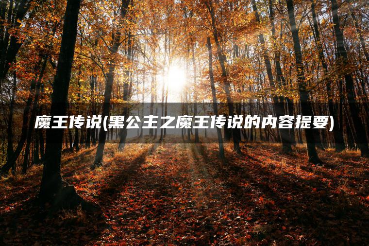 魔王传说(黑公主之魔王传说的内容提要)