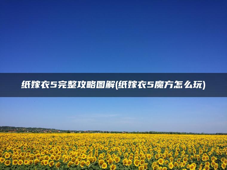 纸嫁衣5完整攻略图解(纸嫁衣5魔方怎么玩)