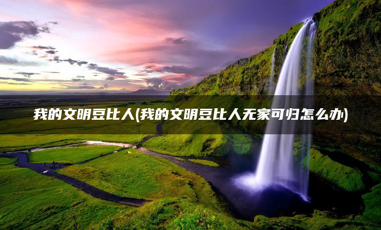 我的文明豆比人(我的文明豆比人无家可归怎么办)