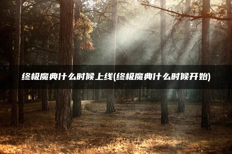 终极魔典什么时候上线(终极魔典什么时候开始)
