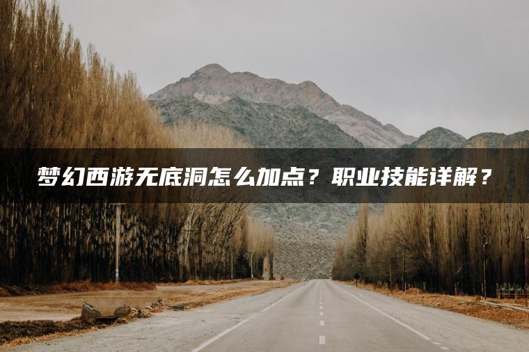 梦幻西游无底洞怎么加点？职业技能详解？