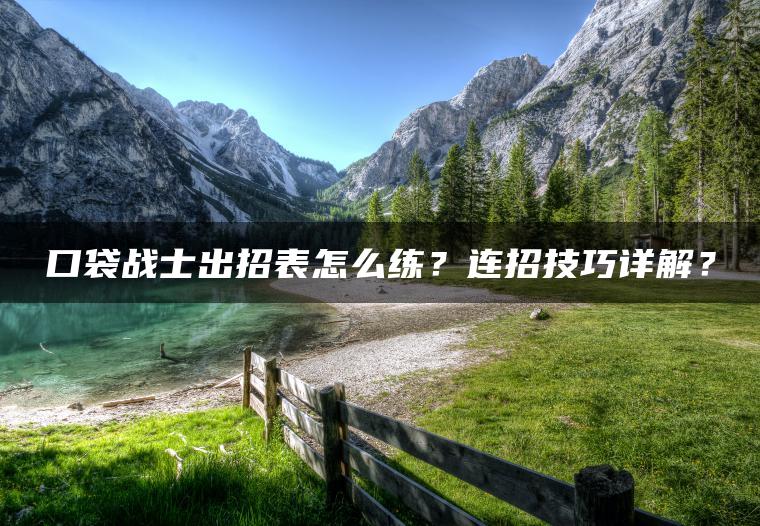 口袋战士出招表怎么练？连招技巧详解？