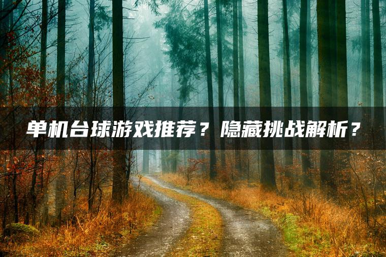 单机台球游戏推荐？隐藏挑战解析？