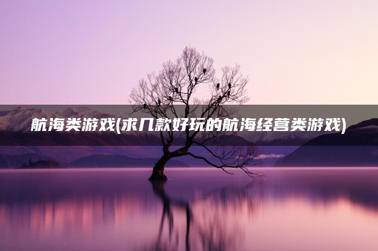 航海类游戏(求几款好玩的航海经营类游戏)