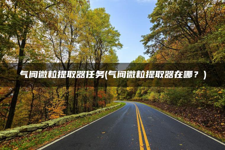 气阀微粒提取器任务(气阀微粒提取器在哪？)