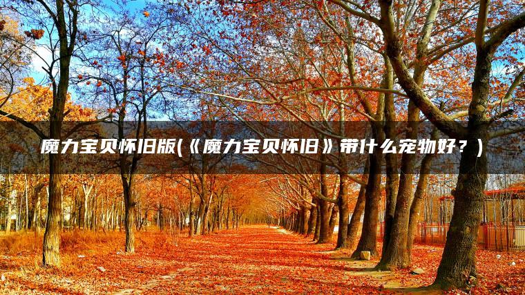 魔力宝贝怀旧版(《魔力宝贝怀旧》带什么宠物好？)