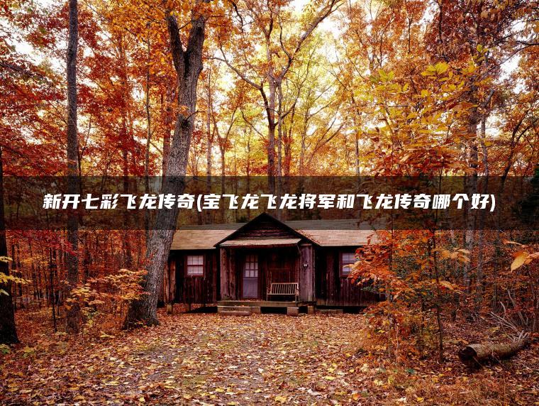 新开七彩飞龙传奇(宝飞龙飞龙将军和飞龙传奇哪个好)
