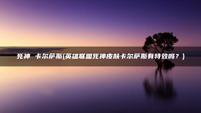 死神 卡尔萨斯(英雄联盟死神皮肤卡尔萨斯有特效吗？)