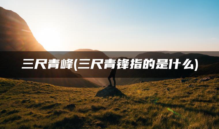 三尺青峰(三尺青锋指的是什么)