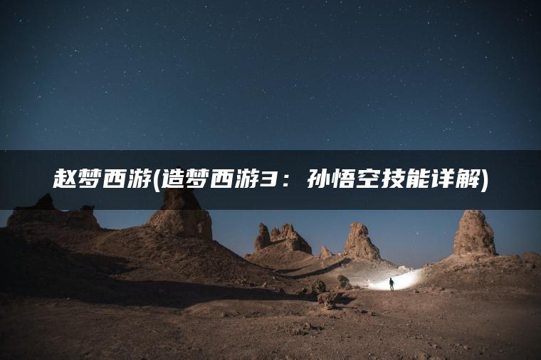 赵梦西游(造梦西游3：孙悟空技能详解)