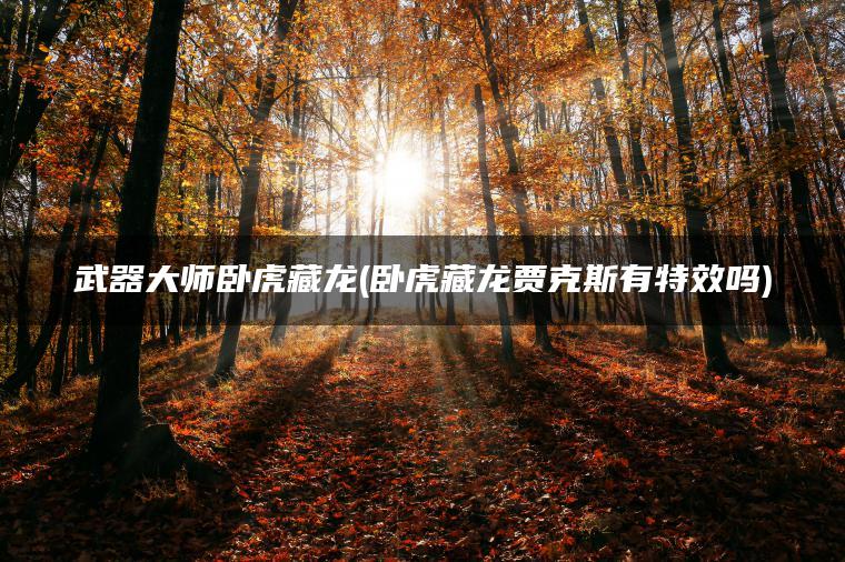 武器大师卧虎藏龙(卧虎藏龙贾克斯有特效吗)