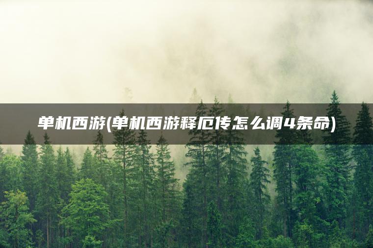 单机西游(单机西游释厄传怎么调4条命)