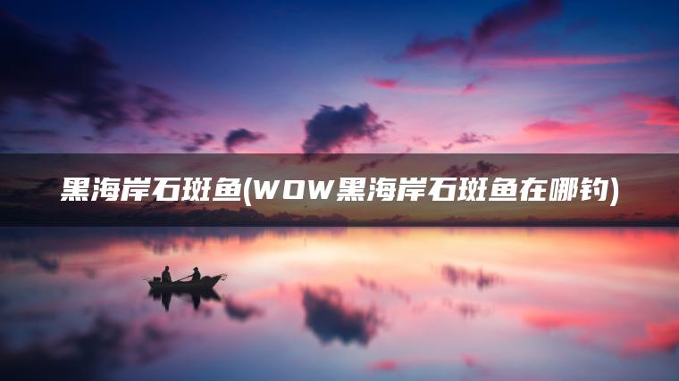 黑海岸石斑鱼(WOW黑海岸石斑鱼在哪钓)