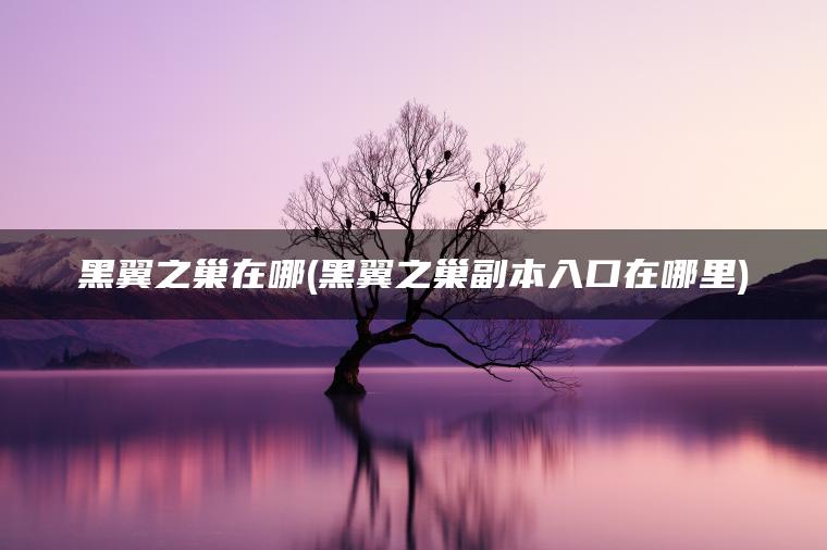 黑翼之巢在哪(黑翼之巢副本入口在哪里)