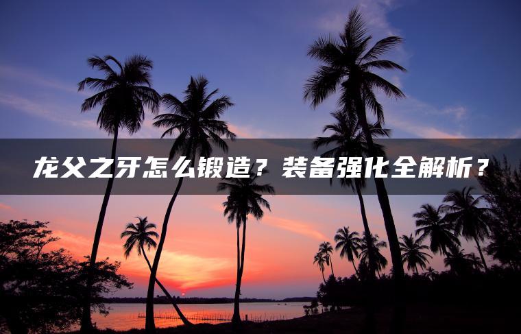 龙父之牙怎么锻造？装备强化全解析？