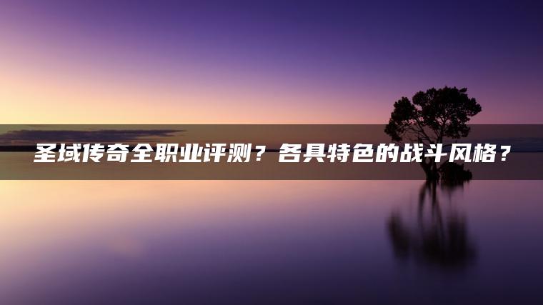 圣域传奇全职业评测？各具特色的战斗风格？