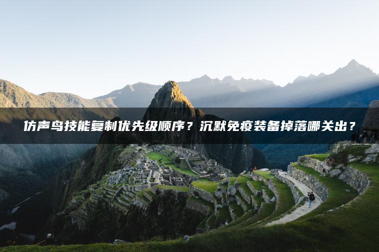 仿声鸟技能复制优先级顺序？沉默免疫装备掉落哪关出？