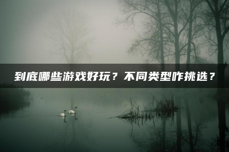 到底哪些游戏好玩？不同类型咋挑选？