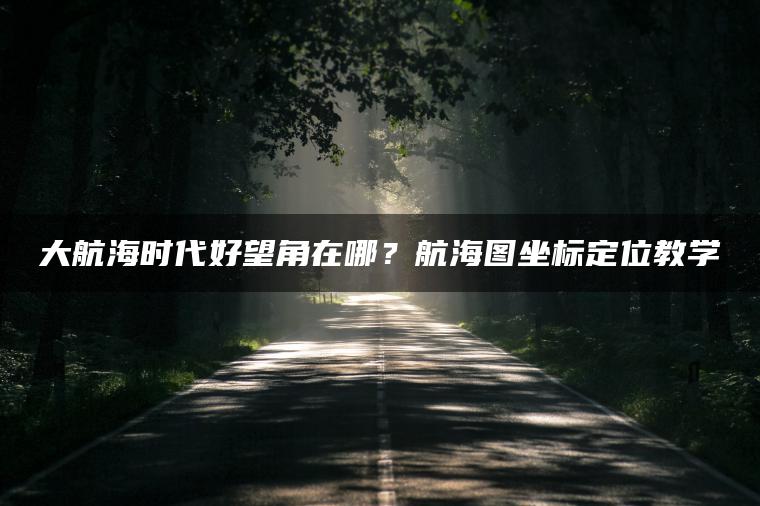 大航海时代好望角在哪？航海图坐标定位教学