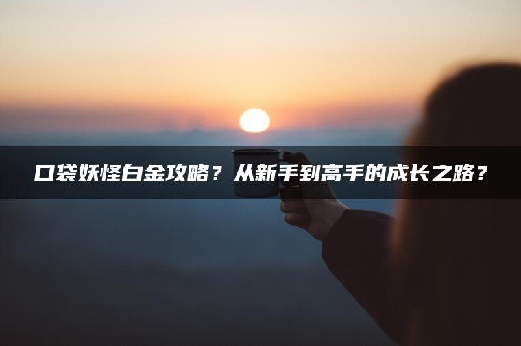 口袋妖怪白金攻略？从新手到高手的成长之路？