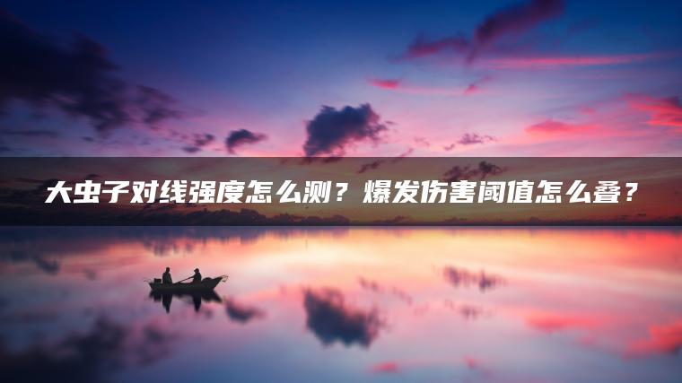 大虫子对线强度怎么测？爆发伤害阈值怎么叠？