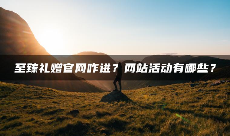 至臻礼赠官网咋进？网站活动有哪些？