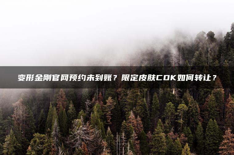 变形金刚官网预约未到账？限定皮肤CDK如何转让？