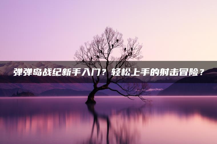 弹弹岛战纪新手入门？轻松上手的射击冒险？