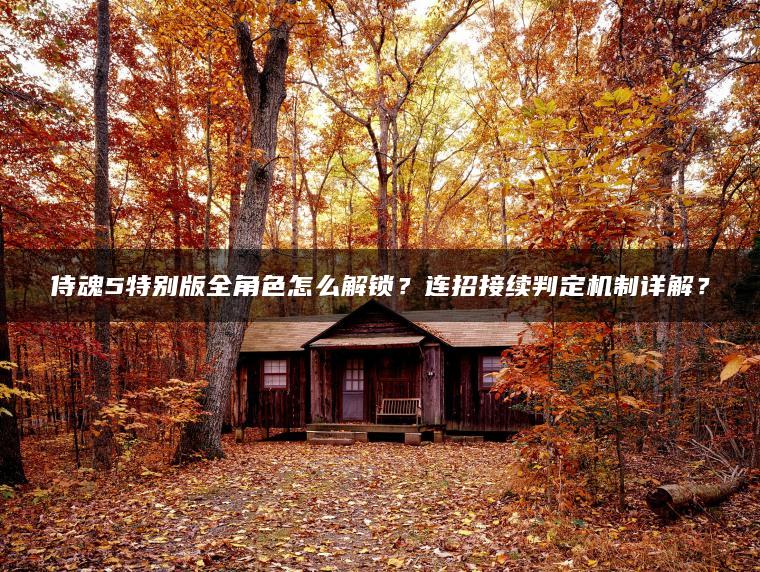 侍魂5特别版全角色怎么解锁？连招接续判定机制详解？