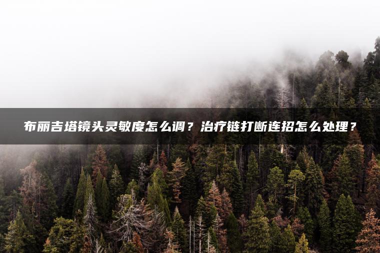 布丽吉塔镜头灵敏度怎么调？治疗链打断连招怎么处理？